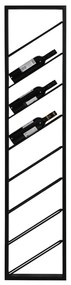 Czarny wiszący metalowy regał na wino liczba butelek 8 36x160x6 cm Malbeo – Light & Living