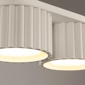 Plafon dwupunktowy AURA 2 beżowy GX53 ryflowany SOLLUX  LIGHTING