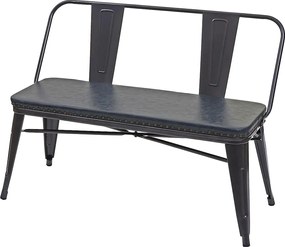 Ławka dwuosobowa MCW-H10 Projekt przemysłowy,  czarno-szara