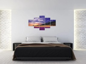 Obraz lawendowej łąki (125x70 cm)