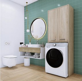 Szafka pod pralkę, dąb sonoma, 31 x 64 x 180 cm