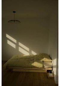 Naturalne łóżko dwuosobowe z litego drewna sosnowego ze schowkiem i stelażem 180x200 cm Kanso – Karup Design