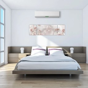 Obraz - Różowe kwiaty (170x50 cm)
