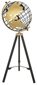 Duży globus dekoracyjny, metalowy, 70 cm