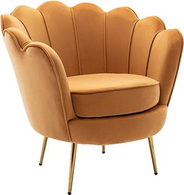 Fotel DANDELION z weluru – kolor żółty musztardowy marki Pascal Morabito