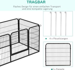 PawHut Wybieg dla szczeniąt, wybieg, kojec, ogrodzenie dla szczeniąt, 70 x 80 cm