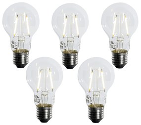 Zestaw 5 żarówek LED E27 A60 z czujnikiem zmierzchu 2,5W 250 lm 3000K