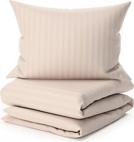 PrzytulneMieszkanie.pl PrzytulneMieszkanie.pl Pościel hotelowa z mikrofibry JASMINE szampański - pasek 2 cm, hotelowa zakładka Rozmiar pościeli: 70 x 90 cm | 140 x 200 cm