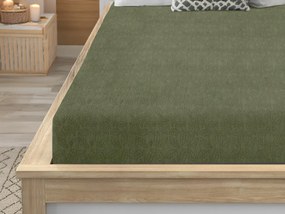 PrzytulneMieszkanie.pl Prześcieradło z mikropluszu GRENA 90x200 cm zielone
