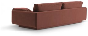 Różowa aksamitna sofa 250 cm Torino – Micadoni