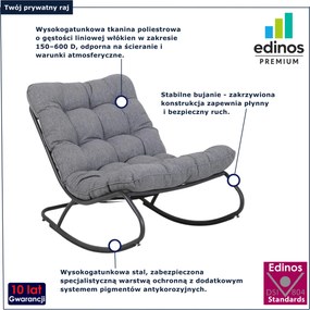 Bujany fotel ogrodowy z poduszką C2-E09