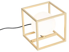 Designerska lampa stołowa złota z bielą - AniekDesignerski Oswietlenie wewnetrzne