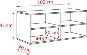 Szafka RTV wisząca LIVO 100 cm do Salonu pod Telewizor - Dąb artisan