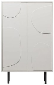 Jasnoszara szafka z litego drewna sosnowego 85x135 cm Cadiz – WOOOD