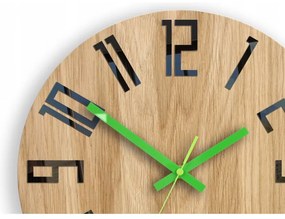 Zegar na ścianę nowoczesny drewniany z dużymi cyframi okrągły cichy loft