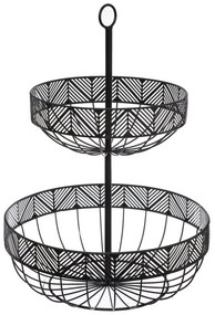 Patera na owoce FRISE, metalowa, 2 poziomy