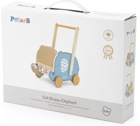 Viga polarb drewniany wózek 2w1 chodzik pchacz słonik