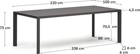Stół ogrodowy 100x220 cm Culip – Kave Home