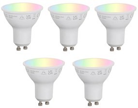 Zestaw 5 inteligentnych żarówek LED GU10 50mm z możliwością ściemniania Opal RGBW 4,7W 400 lm 2700-6500K Zigbee