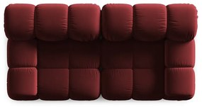 Czerwona aksamitna sofa 188 cm Bellis – Micadoni Home