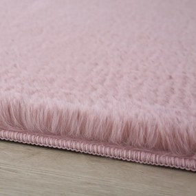 Dywan pluszowy Pouffy pudrowy róż 80 cm x 250 cm