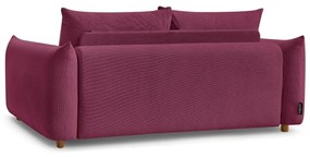 Bordowa rozkładana sofa 214 cm Ernest – Bobochic Paris