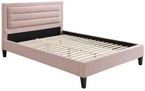 Łóżko 120 x 190 cm z zagłówkiem w kolorze różowym  - Różowe  + Materac - MACHUPIO