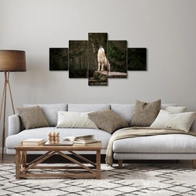 Obraz - Wycie wilka (125x70 cm)