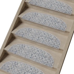 Szare dywaniki na schody zestaw 16 szt. 20x65 cm Cottage Warmth – Vitaus