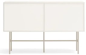 Beżowo-kremowa niska komoda z drzwiami przesuwnymi 140x91 cm Nube – Teulat