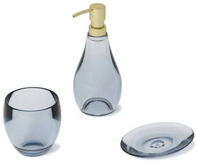 Niebieska plastikowa mydelniczka Droplet – Umbra