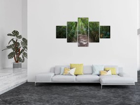 Obraz - Promienie słońca w dżungli (125x70 cm)