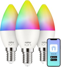 Żarówki Niceboy ION SmartBulb RGB, 6 W, E14, 3 szt.