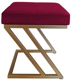 Pufa ZETA LOFT taboret podnóżek podstawa złota MG31