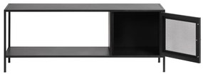 Czarny metalowy regał 120x47 cm Malibu – Unique Furniture