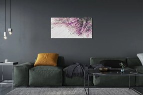 Duży obraz na płótnie Kwiaty na Deskach