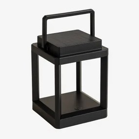 Bezprzewodowa Zewnętrzna Lampa Stołowa Solarna Led Nualla Czarna & ↑25 Cm - Sklum