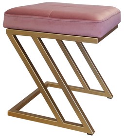 Pufa ZETA LOFT taboret podnóżek podstawa złota MG58