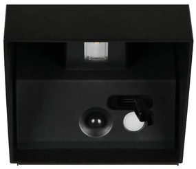 Lampa zewnętrzna ścienna LED z czujnikiem ruchu na USB (wysokość 10 cm) Genie – Trio