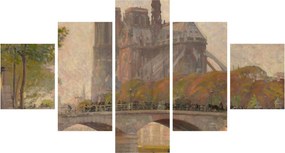 Obraz - Robert William Vonnoh, Notre Dame de Paris, reprodukcje (125x70 cm)