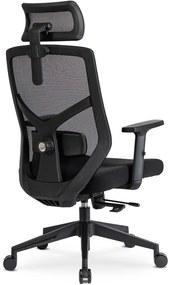 Fotel Biurowy Ergonomiczny Obrotowy BENTO Czarny Nowoczesny