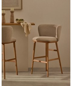 Beżowy hoker (wysokość siedziska 75,5 cm) Ciselia – Kave Home