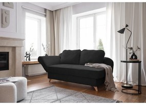 Antracytowy sztruksowy szezlong (lewostronny) Chic Charlotte – Miuform