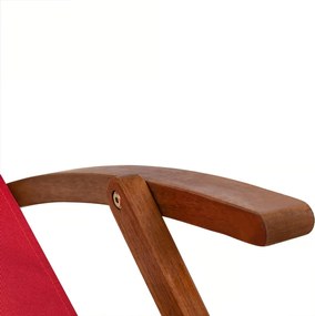 Leżak ogrodowy SIENA, 94x60x94cm, czerwona Casaria