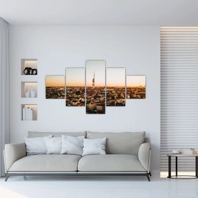 Obraz zachodu słońca nad Žižkov (125x70 cm)