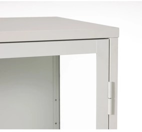 Biała metalowa witryna 90x160 cm Carmel – Unique Furniture