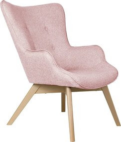 Jasnoróżowy fotel Niko – Ropez