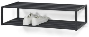 Czarna metalowa wisząca szafka na buty 78x20,5x30,5 cm School – Spinder Design