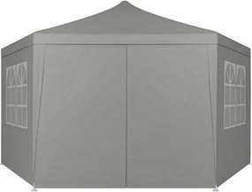 Pawilon ogrodowy z oknami 2x2x2m, namiot ogrodowy, szary Gardella-WGY