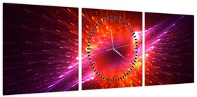Obraz współczesnej ciernistej abstrakcji (z zegarem) (90x30 cm)